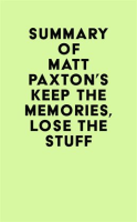 Summary of Matt Paxton's Keep the Memories, Lose the Stuff